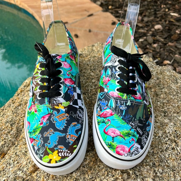 Vans Other - 🏝️🦩Vans Off The Wall Tropical Sneakers, Size 10.5🦩🏝️